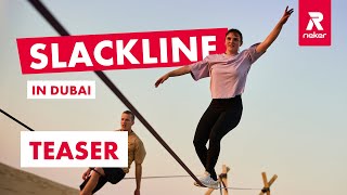 Teaser Slackline in Dubai  Feel the Connection  Rieker Sport amp Style [upl. by Poppy]