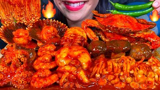 ASMR SPICY SEAFOOD BOIL makanan laut pedas 먹방 MUKBANG MASSIVE Eating Sounds [upl. by Eisso]