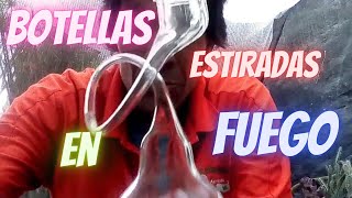 ¿Cómo estirar BOTELLAS de VIDRIO en el fuego Enamoradodelasplantas [upl. by Ken]