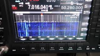 TS890 and IC7610 panadapter and waterfall side by side [upl. by Hctim]