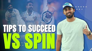 CRICKET MASTERCLASS HOW TO PLAY SPIN TACKLING SPIN ON RANK TURNERS IMPROVE SPIN PLAY CoachDhruv [upl. by Nosnorb]