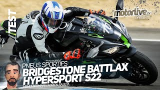 PNEU BRIDGESTONE BATTLAX HYPERSPORT S22  TEST MOTORLIVE [upl. by Yhtommit]