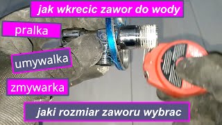 jak wkręcić zawór pod umywalkę pralkę zmywarke [upl. by Ilojna]