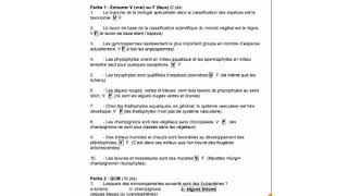 Examen de botanique 2eme année biologie [upl. by Kenwrick]