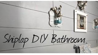 Shiplap DIY Farmhouse bathroom remodel [upl. by Swithin480]