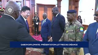 GABON DIPLOMATIE PRÉSENTATION LETTRES DE CRÉANCE [upl. by Eihtak]