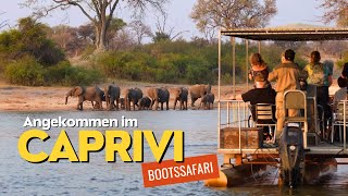 Bootssafari auf dem Okavango Erster Tag im CapriviStreifen Der Bwabwata Nationalpark  Namibia [upl. by Akimehs890]