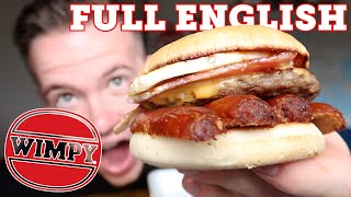 Eating Wimpys NEW FULL ENGLISH BREAKFAST ROLL [upl. by Tybalt]