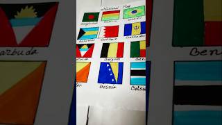 12 countrys name with flags from B letter trending shorts video national flag letter [upl. by Otreblif]