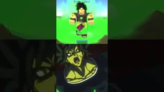 Broly goes SSJ Ctype in db azure roblox shorts [upl. by Inaflahk984]