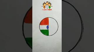 Indian Flag  Independence Day Drawing  Republic Day Drawing art short shorts [upl. by Ahcilef]