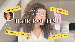 curly hair routine  PLUS vulnerable story time [upl. by Lovett162]