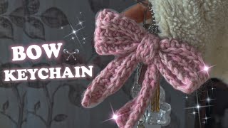 CROCHET BOW keychain ✨🎀  easy tutorial [upl. by Yul]