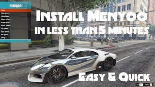 How to Install a Mod menu in GTA V TrainerV Menyoo Quickly amp Easily  2021 [upl. by Nessy]