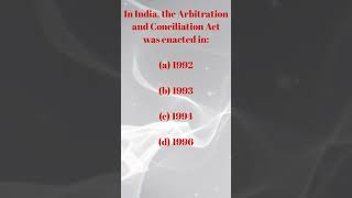 Arbitration and Conciliation Enactment AIBE IV ALL INDIA BAR EXAMINATION 2012 aibe [upl. by Merrielle850]