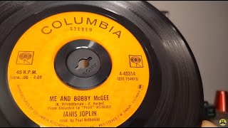 Me and Bobby McGee  Janis Joplin  1971 Columbia 45rpm Vinyl Single  1984 Sony PSQ3a Turntable [upl. by Falcone772]