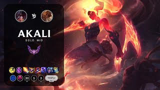 Akali Mid vs Taliyah  EUW Master Patch 145 [upl. by Yonit]