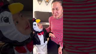 Mom pranks cute baby penguin 🐧👶🏻❤️👩🏻🤣🌈✅🚀 [upl. by Axe]