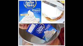 Foster clarks powder form whipping cream review  how to make powder whipping cream [upl. by Arrait385]