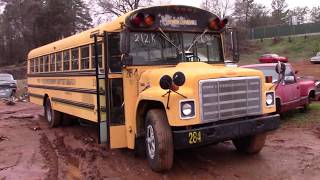 ANOTHER SCRAPPED SCHOOL BUS 1985 International [upl. by Ahtilat707]