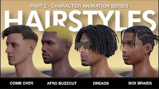 Creating Hairstyles for 3D Characters in Blender Part 2  Character Animation Series [upl. by Adnowat]