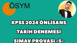 KPSS 2024 Ã–NLÄ°SANS TARÄ°H DENEME  SINAV PROVASI 5 kpss2024 kpsstarih kpsstarihdeneme [upl. by Roswald]