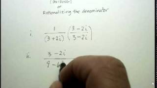 Complex Numbers Rationalizing the Denominator 1avi [upl. by Elinor35]