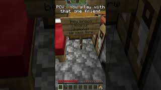 POV You play with that one friend minecraft feedshorts viralvideo [upl. by Retluoc]