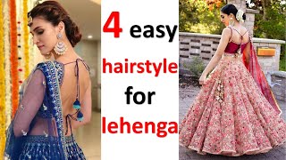 4 beautiful hairstyle for lehenga [upl. by Sarine]