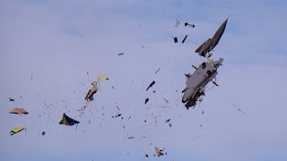 GIGANTIC RC CRASH SAAB GRIPEN XXXL 12 SCALE MODEL TURBINE JET FATAL END TOTAL DESTROYED [upl. by Eico808]