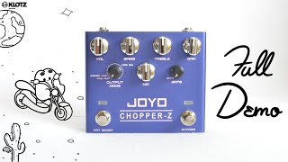 Joyo R18 ChopperZ DEMO  REVIEW  Versatile distortion pedal  preamp  EQ cab sim  Guitar  Bass [upl. by Netsirhk]