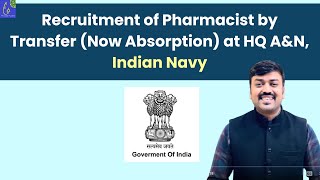 Recruitment of Pharmacist at HQ AampN Indian Navy  Jobs for Pharmacist at Regional Institute Edu [upl. by Bronk401]