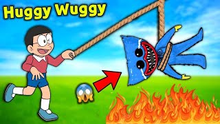 Nobita Destroyed Huggy Wuggy 😱  Funny Game 😂 [upl. by Iaverne637]