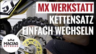 Motocross  Enduro Kettensatz wechseln  Tutorial  Maciag Offroad MX Werkstatt [upl. by Ariel673]