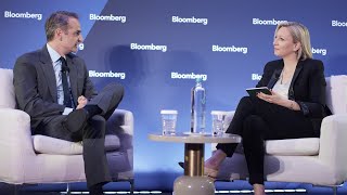 PM Kyriakos Mitsotakis discussion with journalist Francine Lacqua at a Bloomberg event in Athens [upl. by Ugo]