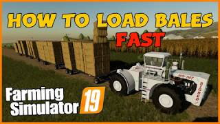 Farming simulator 19 How to load bales fast [upl. by Sigismund312]