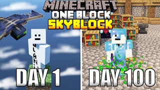 I Spent 100 Days In One Block Minecraft And Heres What Happened [upl. by Dobb910]