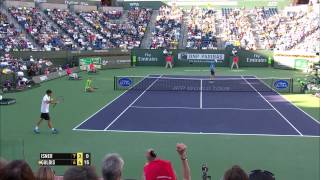 BNP Paribas Open Shot of the Day Ernests Gulbis [upl. by Ramel]