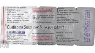 Socalm SR 300 Tablets Quetiapine Sustained Release Tablets [upl. by Volnak677]