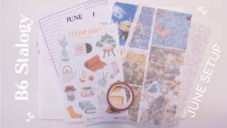 Plan with Me B6 Stalogy  June Monthly Planner Setup [upl. by Marchese]