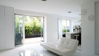 Astonishing Total White Interior Design  Pure White Loft With Terrace in South Paris [upl. by Ennovehc]