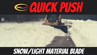 Quick Attach Skid Steer Snow Blade Attachment the Quick Push [upl. by Moshell]