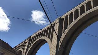 Train going over the Nicholson Bridge Tunkhannock Viaduct [upl. by Durr702]