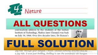 NATURE  DAV CLASS 8 ENGLISH READER BOOK CHAPTER 4 SOLUTION  ENGLISH READER BOOK FULL SOLUTION [upl. by Elenore]