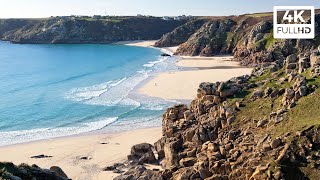 Pedn Vounder  Britains Most Beautiful Beach  Cornwall  4K Video [upl. by Nahc]