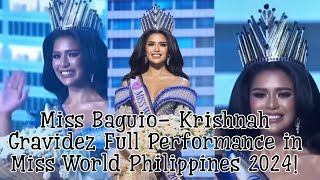 Miss World Philippines 2024 Krishnah Gravidez Full Performance  Miss Baguio [upl. by Ogden]