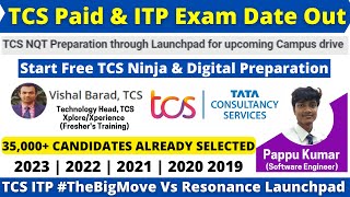 TCS Hiring Exam Date Out  TCS TheBigMove Resonance amp Launchpad  TCS ITP Free Complete Preparation [upl. by Amero]