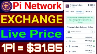 Big Announcement 💥 Pi Network Exchange Listing amp Coin Live Price update 😱 1Pi  3185 🤑🎉 pinetwork [upl. by Hackathorn]