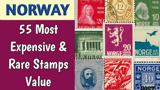 Most Expensive Stamps Of Norway  Norwegian Rare Stamps Vaue Old Stamps In The World [upl. by Follmer]