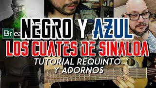 Negro y Azul  Los Cuates de Sinaloa  PEPE GARZA  Tutorial  REQUINTO  ADORNOS  Guitarra [upl. by Luben]